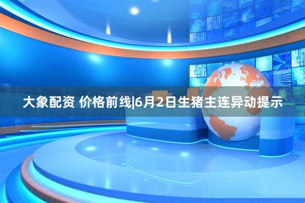 大象配资 价格前线|6月2日生猪主连异动提示